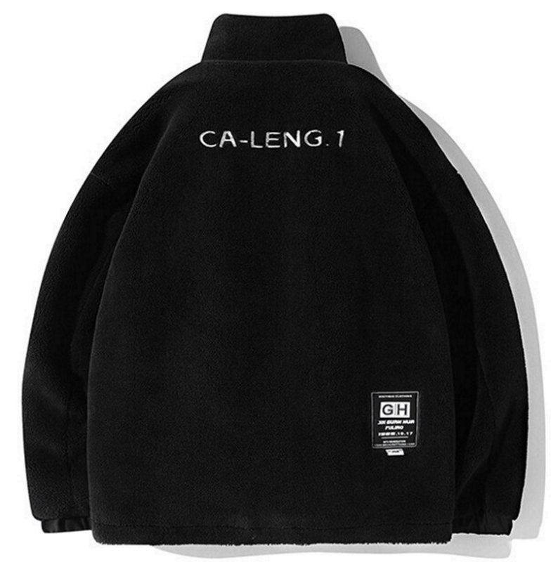 画像8: kaws bear polar fleeceLamb Plush  JacketJumper jacket baseball uniform jacket blouson ユニセッ クス男女兼用カウズベアフリースジップアップ ジャケットスタジアムジャンパー スタジャン ブルゾンジャケット (8)