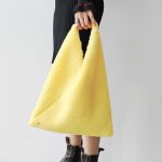 画像6: Fur Triangle Tote Shoulder Bag　ファー モコモコトライアングル フリース トートショルダーバッグ (6)