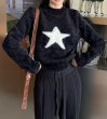 画像3: SOFT TOUCH STAR KNIT SWEATER Knit  　スター星編み込み丸首ラウンドネックセーターニット (3)