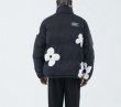 画像8: Flower Print Stand Neck Collar coat Jumper jacket baseball uniform jacket blouson　ユニセッ クス男女兼用スタンドカラージップアップフラワープリントダウンジャケットスタジアムジャンパー スタジャン ブルゾンジャケット (8)