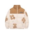 画像3: Flower Print Stand Neck Collar coat Jumper jacket baseball uniform jacket blouson　ユニセッ クス男女兼用スタンドカラージップアップフラワープリントダウンジャケットスタジアムジャンパー スタジャン ブルゾンジャケット (3)