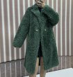 画像6: sheep shearing mid-length grain lamb fur coat Jacket　シープシャーリングミドル丈ファー コート ジャケット (6)