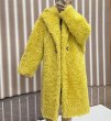 画像3: sheep shearing mid-length grain lamb fur coat Jacket　シープシャーリングミドル丈ファー コート ジャケット (3)