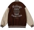 画像1: messenger letter logo embroidery Jumper jacket baseball uniform jacket blouson　ユニセッ クス男女兼用メッセンジャーレターロゴ刺繍ジャケットスタジアムジャンパー スタジャン ブルゾンジャケット (1)