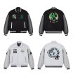 画像3: 22 AFGK×STA FFF DONCARE 3D CIRCLE LOGO PU Leather baseball uniform jacket blouson ユニセックス 男女兼用  ベースボールジャケット スタジャン スタンドダウンJKT AFGK A FEW GOOD KIDS (3)