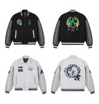 画像3: 22 AFGK×STA FFF DONCARE 3D CIRCLE LOGO PU Leather baseball uniform jacket blouson ユニセックス 男女兼用  ベースボールジャケット スタジャン スタンドダウンJKT AFGK A FEW GOOD KIDS (3)