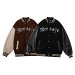 画像5: messenger letter logo embroidery Jumper jacket baseball uniform jacket blouson　ユニセッ クス男女兼用メッセンジャーレターロゴ刺繍ジャケットスタジアムジャンパー スタジャン ブルゾンジャケット (5)