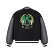 画像2: 22 AFGK×STA FFF DONCARE 3D CIRCLE LOGO PU Leather baseball uniform jacket blouson ユニセックス 男女兼用  ベースボールジャケット スタジャン スタンドダウンJKT AFGK A FEW GOOD KIDS (2)