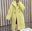 画像5: sheep shearing mid-length grain lamb fur coat Jacket　シープシャーリングミドル丈ファー コート ジャケット (5)