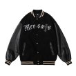 画像4: messenger letter logo embroidery Jumper jacket baseball uniform jacket blouson　ユニセッ クス男女兼用メッセンジャーレターロゴ刺繍ジャケットスタジアムジャンパー スタジャン ブルゾンジャケット (4)