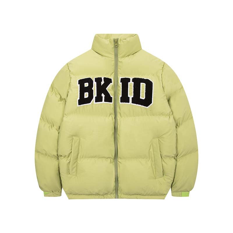 画像4: BKID embroidery Jumper jacket baseball uniform jacket blouson ユニセッ クス男女兼用BKID ロゴダウンジャケットスタジアムジャンパー スタジャン ブルゾンジャケット (4)