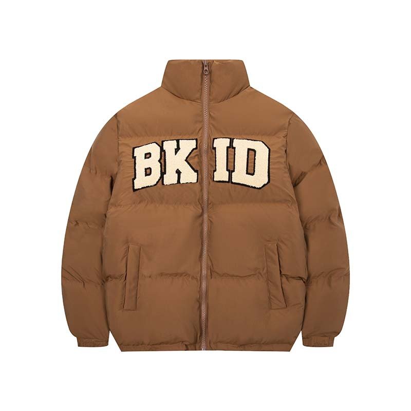 画像5: BKID embroidery Jumper jacket baseball uniform jacket blouson ユニセッ クス男女兼用BKID ロゴダウンジャケットスタジアムジャンパー スタジャン ブルゾンジャケット (5)