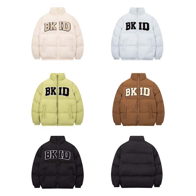 画像10: BKID embroidery Jumper jacket baseball uniform jacket blouson ユニセッ クス男女兼用BKID ロゴダウンジャケットスタジアムジャンパー スタジャン ブルゾンジャケット (10)