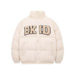 画像3: BKID embroidery Jumper jacket baseball uniform jacket blouson　ユニセッ クス男女兼用BKID ロゴダウンジャケットスタジアムジャンパー スタジャン ブルゾンジャケット (3)
