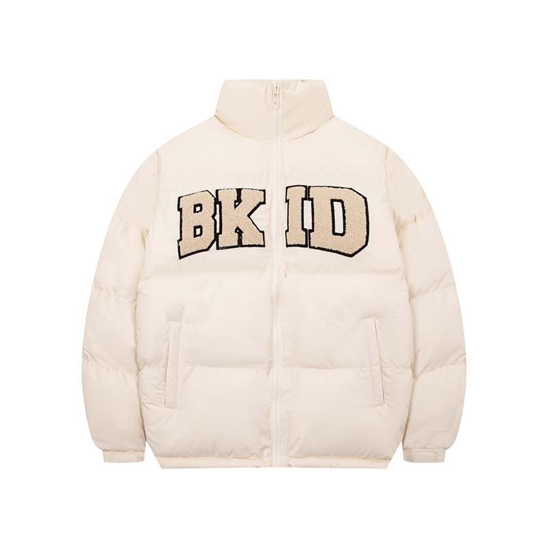 画像3: BKID embroidery Jumper jacket baseball uniform jacket blouson ユニセッ クス男女兼用BKID ロゴダウンジャケットスタジアムジャンパー スタジャン ブルゾンジャケット (3)