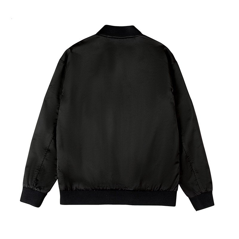 画像2: Smile & Bear Emblem Jumper jacket baseball uniform jacket blouson ユニセッ クス男女兼用スマイル&ベアエンブレム刺繍スタジアムジャンパー スタジャン ブルゾンジャケット (2)