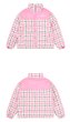 画像6: plaid down jacketJumper baseball uniform jacket blouson　ユニセッ クス男女兼用チェック柄ダウンジャケットスタジアムジャンパー スタジャン ブルゾンジャケット (6)