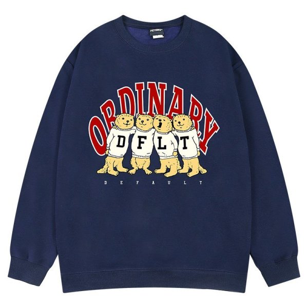 画像1: animal brothers printing round neck sweater  ユニセックス 男女兼用アニマルブラザープリントラウンドネックスウェットプルオーバートレーナー (1)