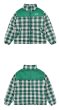 画像4: plaid down jacketJumper baseball uniform jacket blouson　ユニセッ クス男女兼用チェック柄ダウンジャケットスタジアムジャンパー スタジャン ブルゾンジャケット (4)