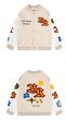 画像3: flower & sun embroidery Jumper jacket baseball uniform jacket blouson　ユニセッ クス男女兼用フラワー＆太陽サン刺繍ジャケットスタジアムジャンパー スタジャン ブルゾンジャケット (3)