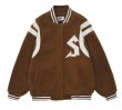画像2: S logo sheepskin fleece embroidery Jumper jacket baseball uniform jacket blouson　ユニセッ クス男女兼用Sロゴシープスキンフリース刺繍ジャケットスタジアムジャンパー スタジャン ブルゾンジャケット (2)