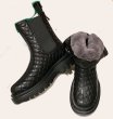 画像3: Woman's quilted leather boots  キルティングレザーブーツ (3)