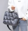 画像6: Quilted Drawstring leather Tote Shoulder Bag　キルティングダウンレザー トートショルダーバッグ (6)