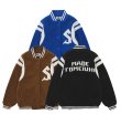 画像8: S logo sheepskin fleece embroidery Jumper jacket baseball uniform jacket blouson　ユニセッ クス男女兼用Sロゴシープスキンフリース刺繍ジャケットスタジアムジャンパー スタジャン ブルゾンジャケット (8)