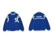 画像4: S logo sheepskin fleece embroidery Jumper jacket baseball uniform jacket blouson　ユニセッ クス男女兼用Sロゴシープスキンフリース刺繍ジャケットスタジアムジャンパー スタジャン ブルゾンジャケット (4)