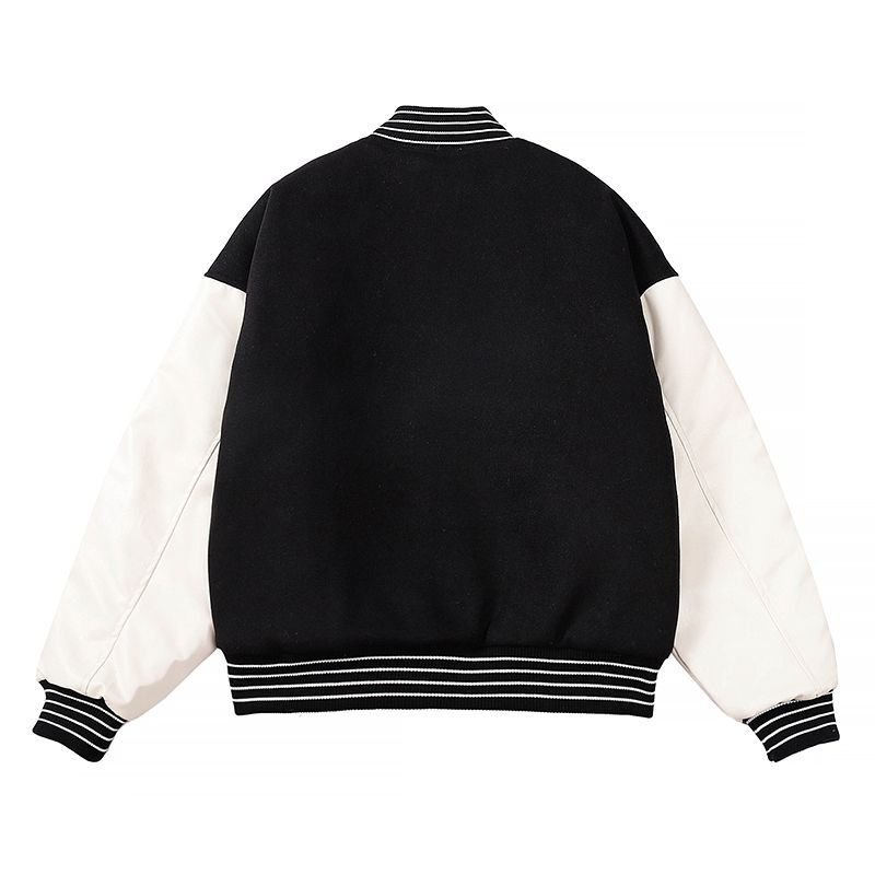 画像4: 69 bone embroidery Jumper jacket baseball uniform jacket blouson ユニセッ クス男女兼用69ボーン刺繍ジャケットスタジアムジャンパー スタジャン ブルゾンジャケット (4)