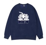 画像1: HEY & 101 Dalmatians printing round neck sweater  ユニセックス 男女兼用HEY＆101匹わんちゃんプリントラウンドネックスウェットプルオーバートレーナー (1)