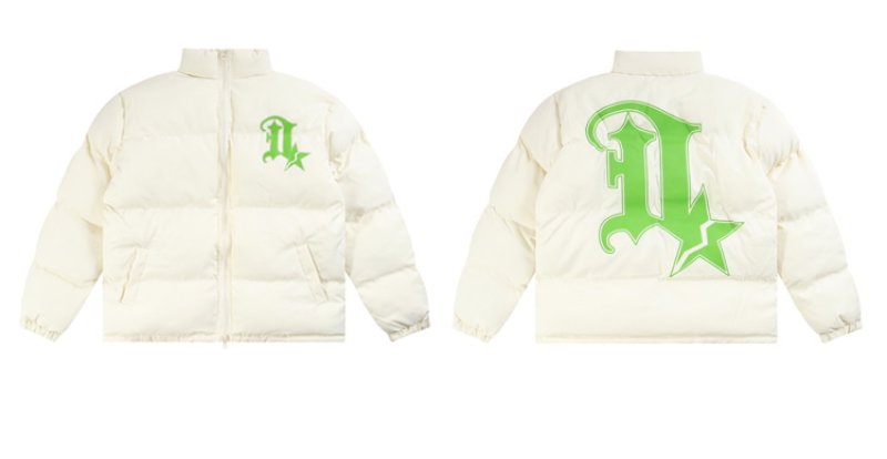 画像7: D Logo print down jacketJumper baseball uniform jacket blouson ユニセッ クス男女兼用Dロゴプリントダウンジャケットスタジアムジャンパー スタジャン ブルゾンジャケット (7)