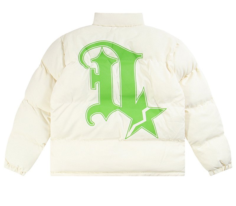 画像3: D Logo print down jacketJumper baseball uniform jacket blouson ユニセッ クス男女兼用Dロゴプリントダウンジャケットスタジアムジャンパー スタジャン ブルゾンジャケット (3)