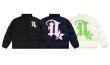 画像8: D Logo print down jacketJumper baseball uniform jacket blouson　ユニセッ クス男女兼用Dロゴプリントダウンジャケットスタジアムジャンパー スタジャン ブルゾンジャケット (8)