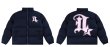 画像5: D Logo print down jacketJumper baseball uniform jacket blouson　ユニセッ クス男女兼用Dロゴプリントダウンジャケットスタジアムジャンパー スタジャン ブルゾンジャケット (5)