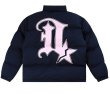 画像1: D Logo print down jacketJumper baseball uniform jacket blouson　ユニセッ クス男女兼用Dロゴプリントダウンジャケットスタジアムジャンパー スタジャン ブルゾンジャケット (1)