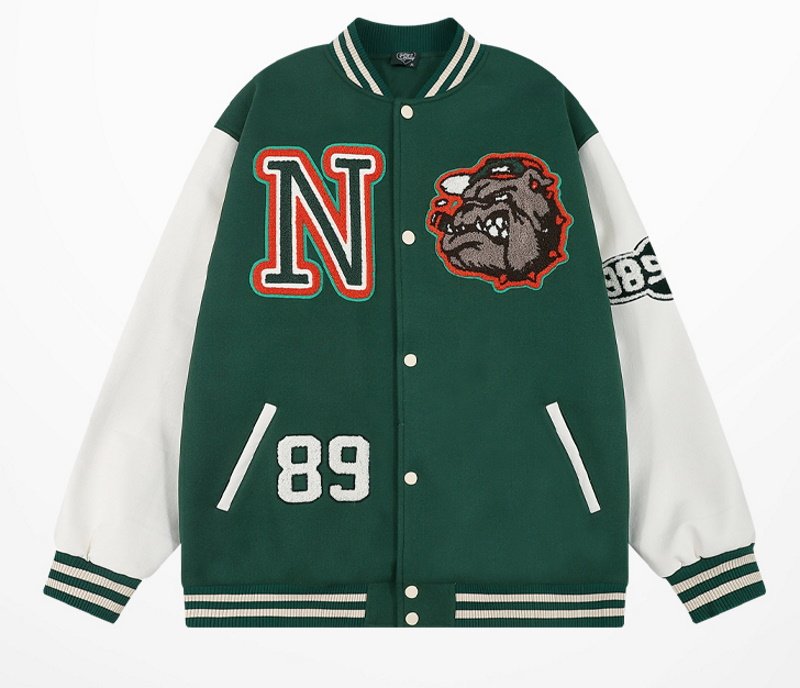 GRMY スタジャン 緑/クリーム 刺繍/BASEBALL JACKET R & star embroidery baseball uniform BASEBALL JACKET blouson