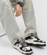 画像5: Men's skull embroidery  sneakers leather sneaker shoes ユニセックス男女兼用スカル刺繍 レースアップ レザースニーカー カジュアル シューズ (5)