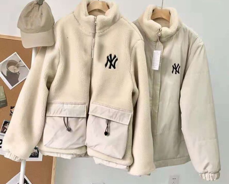画像7: MLB NY Fur Reversible Jacket fleece embroidery Jumper jacket baseball uniform jacket blouson　ユニセッ クス男女兼用MLB NYシープスキンフリース刺繍リバーシブルジャケットスタジアムジャンパー スタジャン ブルゾンジャケット (7)