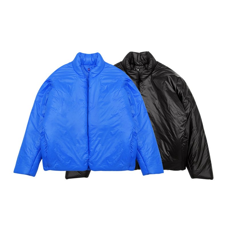 画像12: Kanye Style Plain Men's and Women's Same Color Down Casual Jacket uniform jacket blouson ユニセッ クス男女兼用ヒップホップダウンジャケットスタジアムジャンパー スタジャン ブルゾン (12)