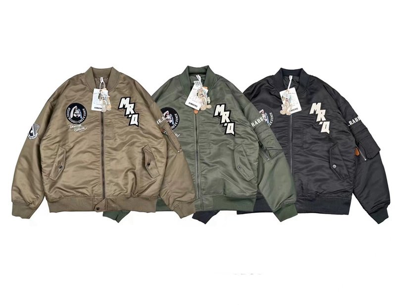 画像8: Bugs Bunny Rabbit Embroidered Bomber Jacket MA-1Jumper jacket baseball uniform jacket blouson　ユニセッ クス男女兼用ラビット刺繍MA-1ジャケットスタジアムジャンパー スタジャン ブルゾンジャケット (8)