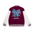 画像4: BUTTERFLY Ribbon emblem embroidery Baseball Jackete blouson  ユニセッ クス男女兼用 バタフライ 蝶々 リボン エンブレム刺繍 スタジャン ジャンパー  ジャケット ブルゾン (4)