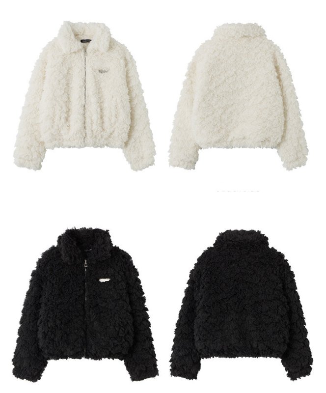 画像3: Nariele Lamb Wooljacket coat   Narieleスラムウールモコモコ ジャケット コート (3)