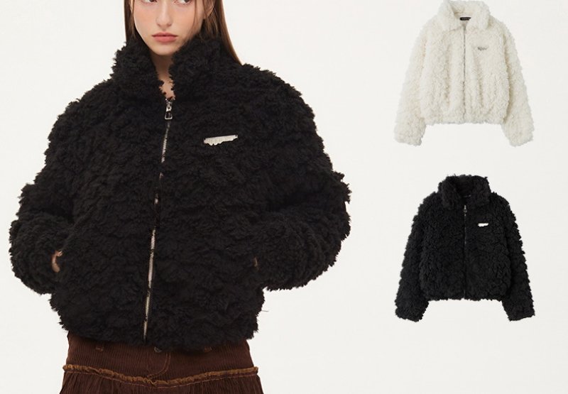 画像5: Nariele Lamb Wooljacket coat   Narieleスラムウールモコモコ ジャケット コート (5)