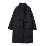 画像1: unisex down long coat　  男女兼用ユニセックスダウン紐がポイントロングコート  (1)
