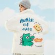 画像6: 22 graffiti Smile Smily Graffiti paint hip-hop stand-up collar Down jacket blouson  ユニセックス 男女兼用 スマイル グラフィック 落書き ダウン ジャケット ブルゾン (6)