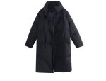 画像2: unisex down long coat　  男女兼用ユニセックスダウン紐がポイントロングコート  (2)