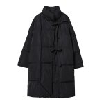 画像9: unisex down long coat　  男女兼用ユニセックスダウン紐がポイントロングコート  (9)