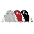 画像7: rabbit baseball embroidery BASEBALL JACKET baseball uniform jacket blouson ユニセックス 男女兼用  ラビット ウサギ野球刺繍スタジアムジャンパー スタジャン MA-1 ボンバー ジャケット ブルゾン (7)