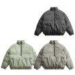 画像11: standard trend stand-up collar half zip Down jacket Jumper blouson　ユニセッ クス男女兼用スタンドカラーハーフジップダウンジャケット スタジャン ブルゾンジャケット (11)